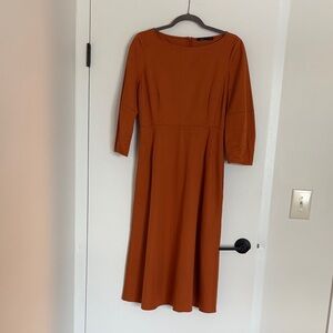 Zara Terracotta Long Sleeve Dress